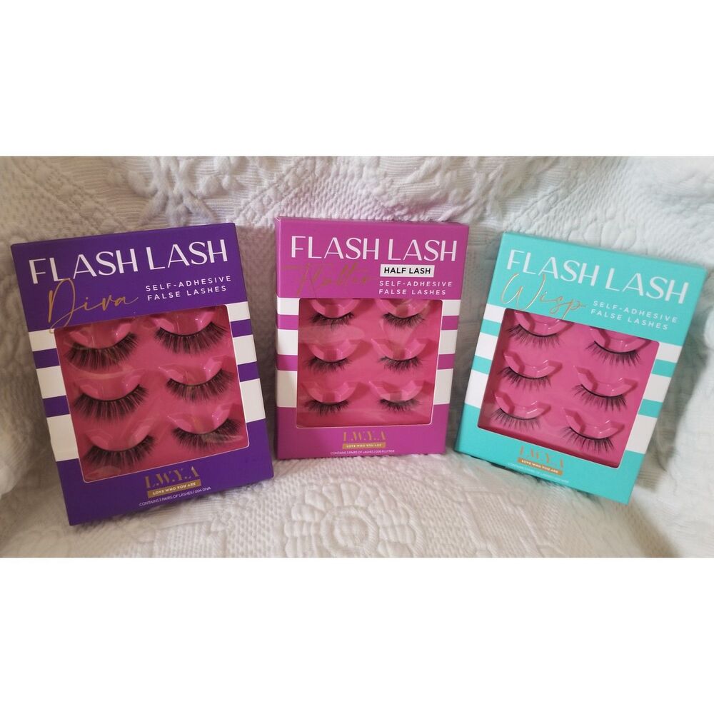 The LWYA by Kim Gravel Flash Lashes. Set of 3